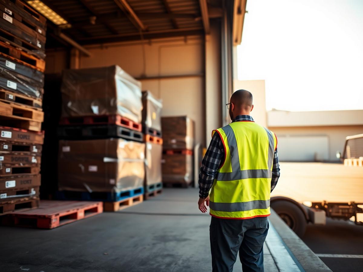 Freight being loaded onto a truck at a Marietta loading dock